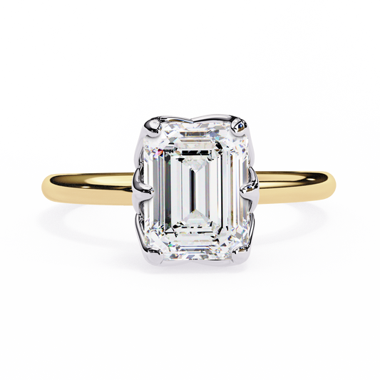 Aveline Pure Emerald Cut Solitaire Ring