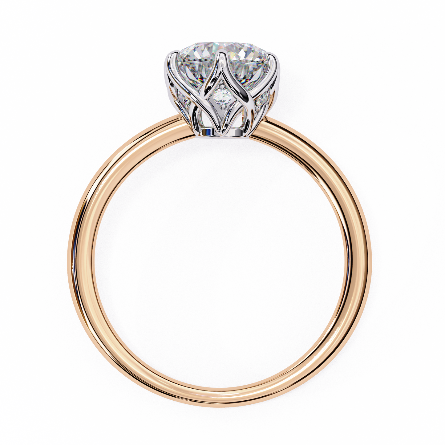 Oriana Vertex Round Solitaire Ring