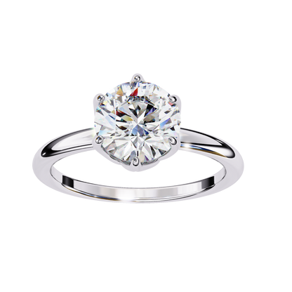 Oriana Vertex Round Solitaire Ring
