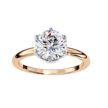 Oriana Vertex Round Solitaire Ring