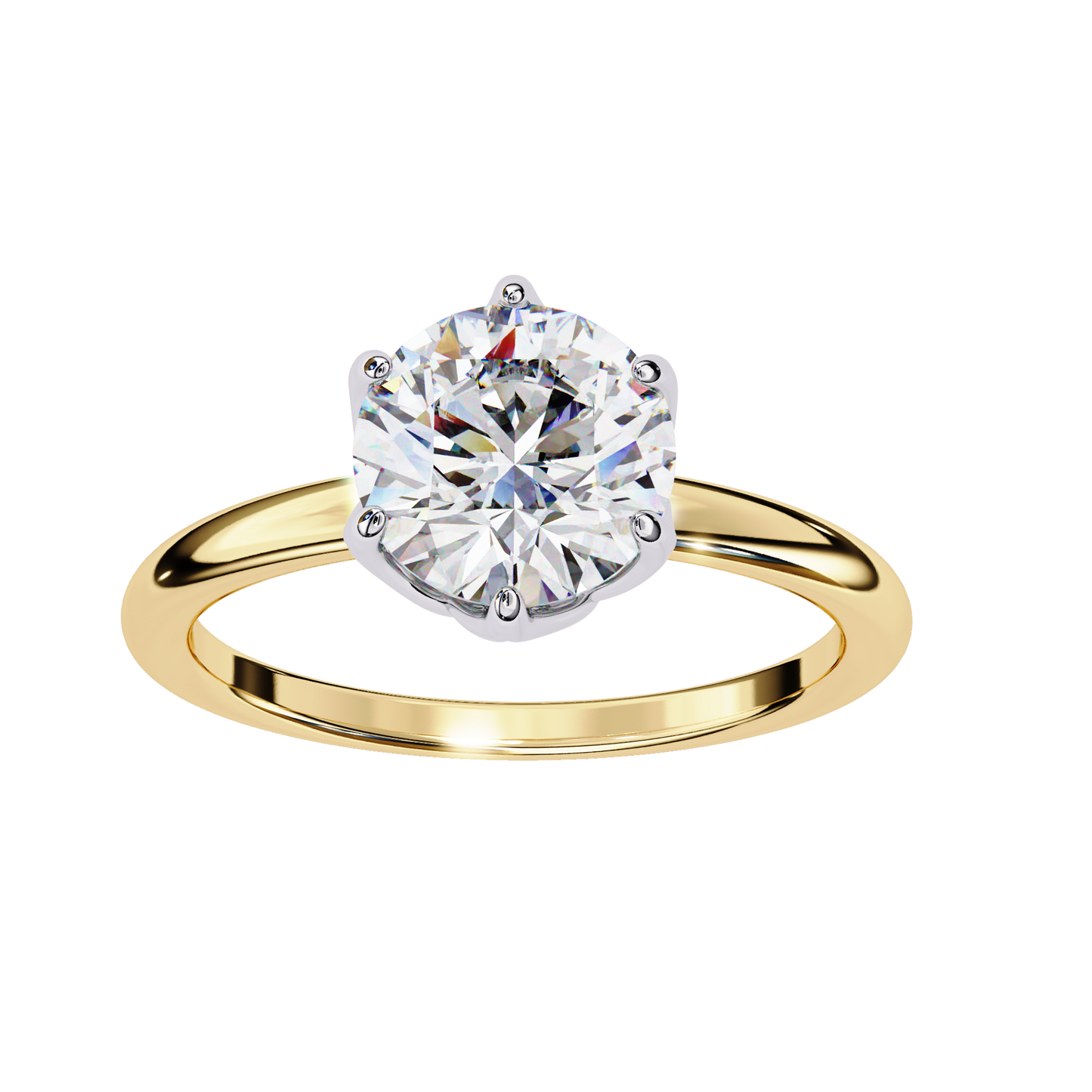 Oriana Vertex Round Solitaire Ring