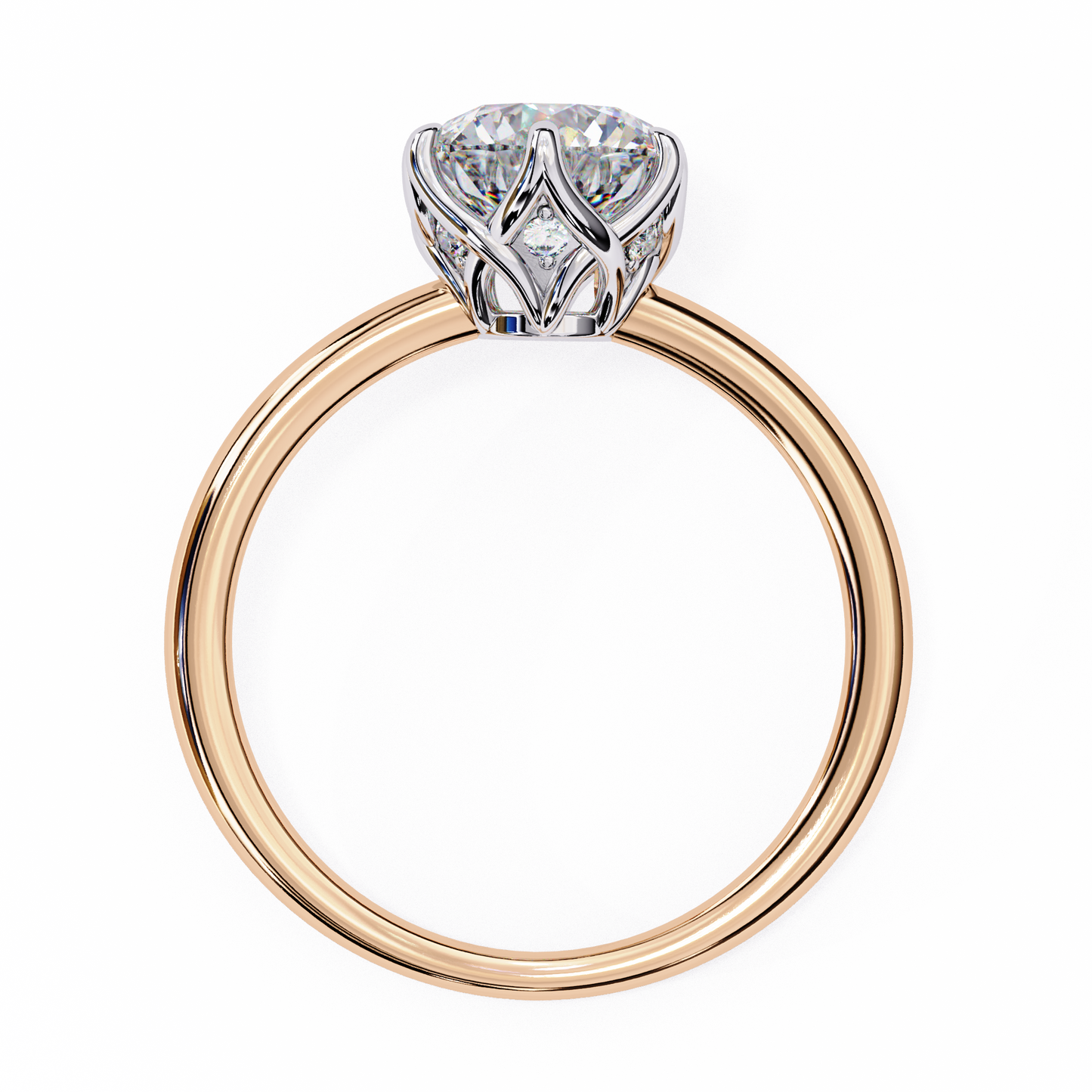 Oriana Vertex Round Solitaire Ring