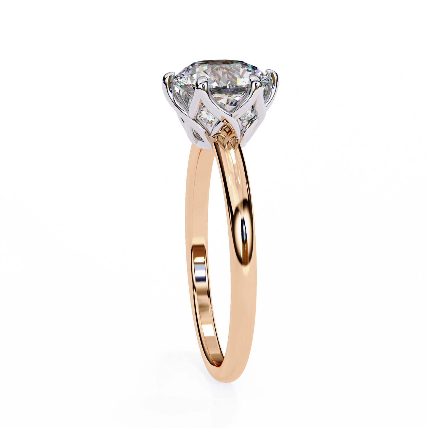Oriana Vertex Round Solitaire Ring