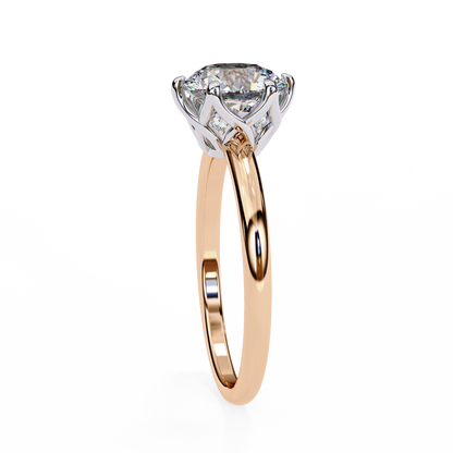 Oriana Vertex Round Solitaire Ring