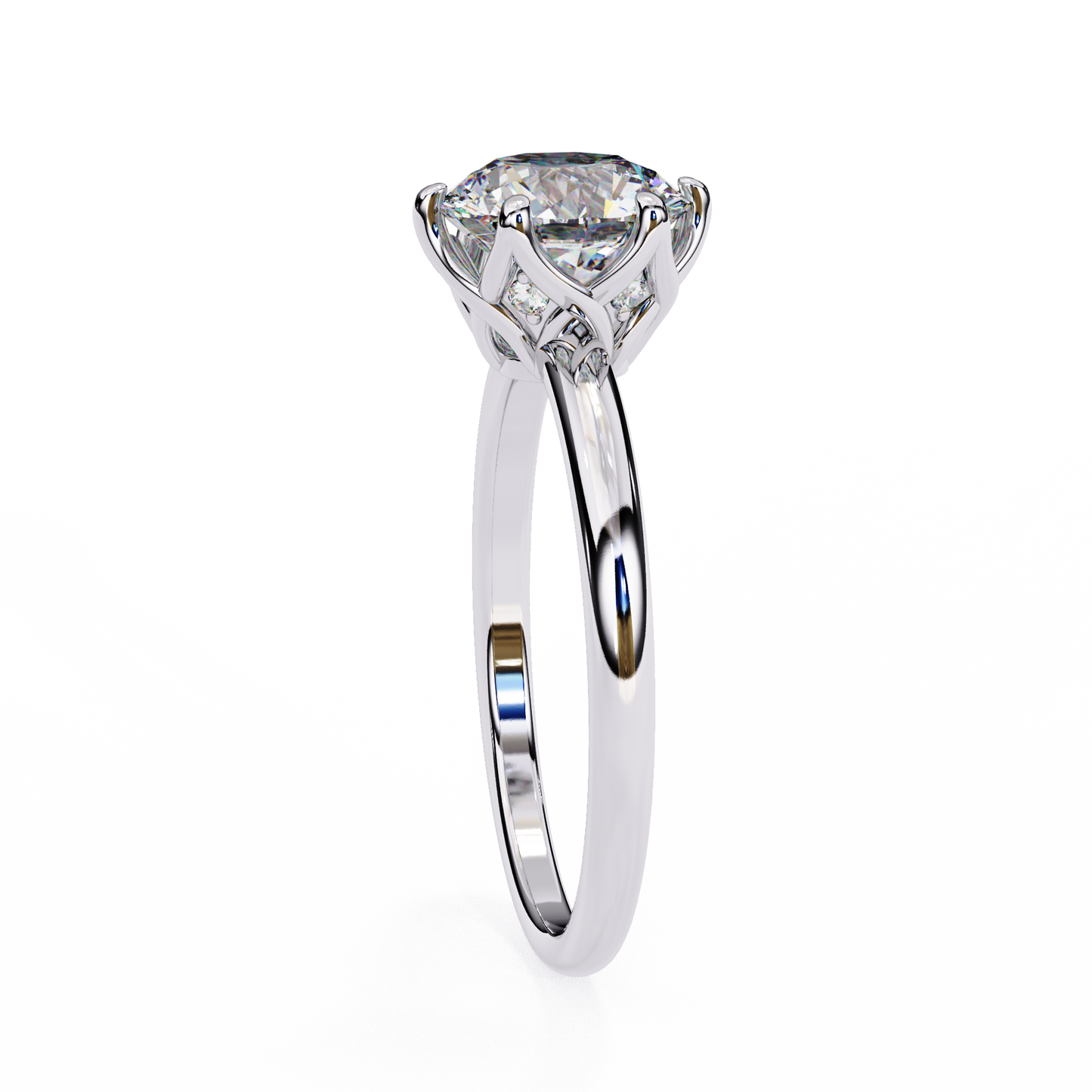 Oriana Vertex Round Solitaire Ring