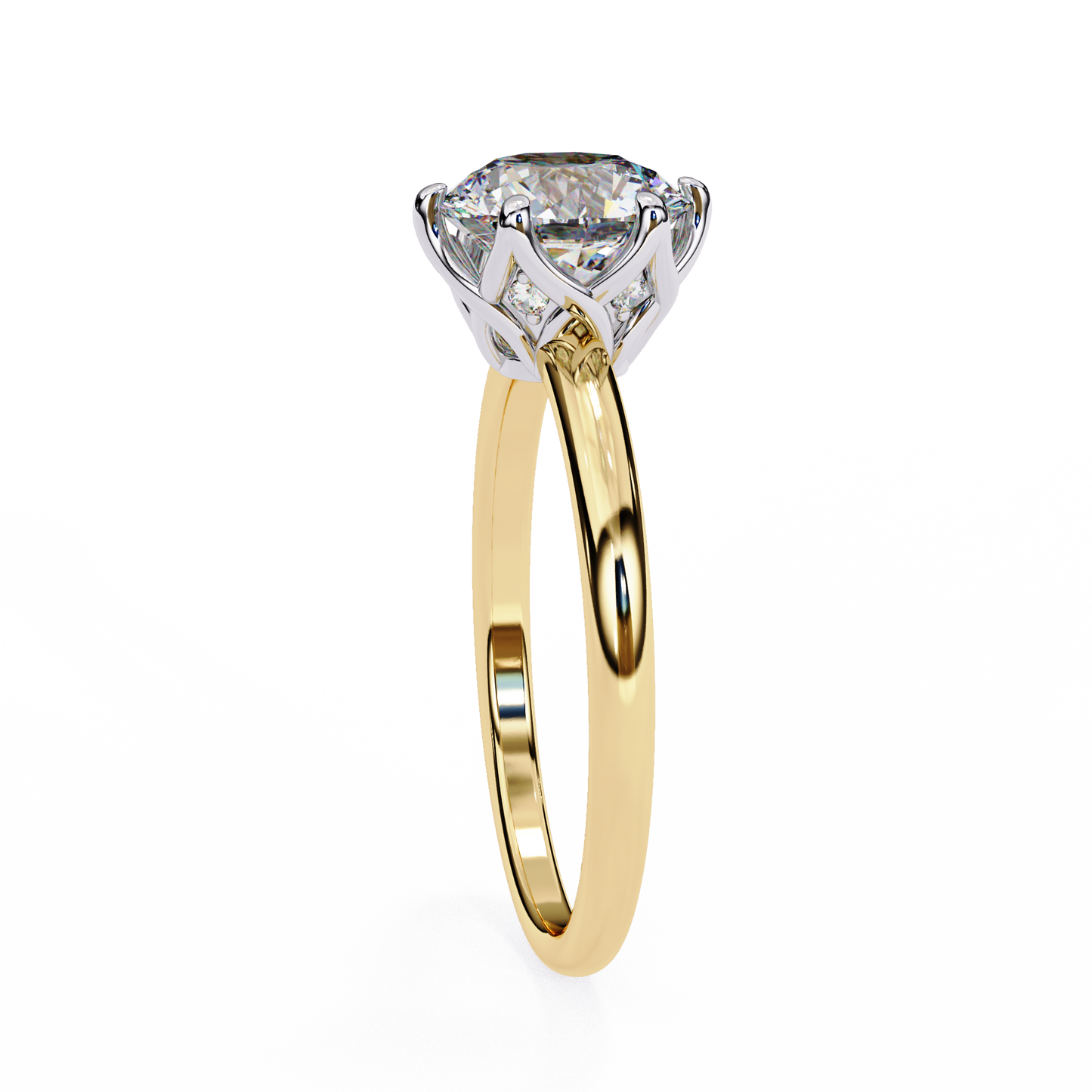Oriana Vertex Round Solitaire Ring