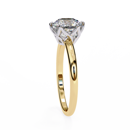 Oriana Vertex Round Solitaire Ring