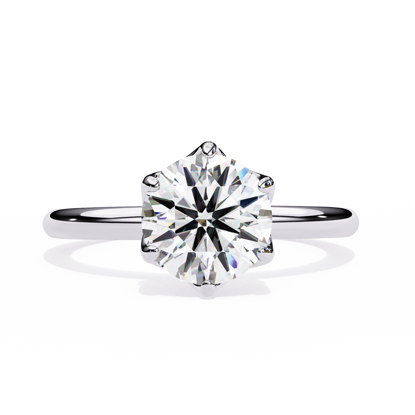 Oriana Vertex Round Solitaire Ring