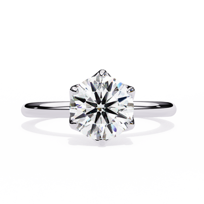 Oriana Vertex Round Solitaire Ring