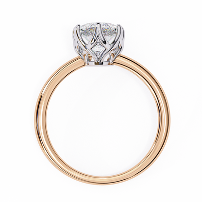 Vittoria Crown Pear Solitaire Ring