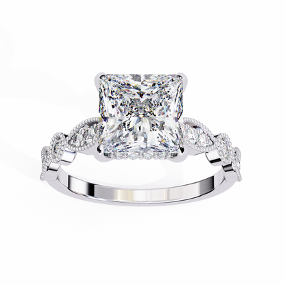 Eterna Compass Princess Solitaire Ring