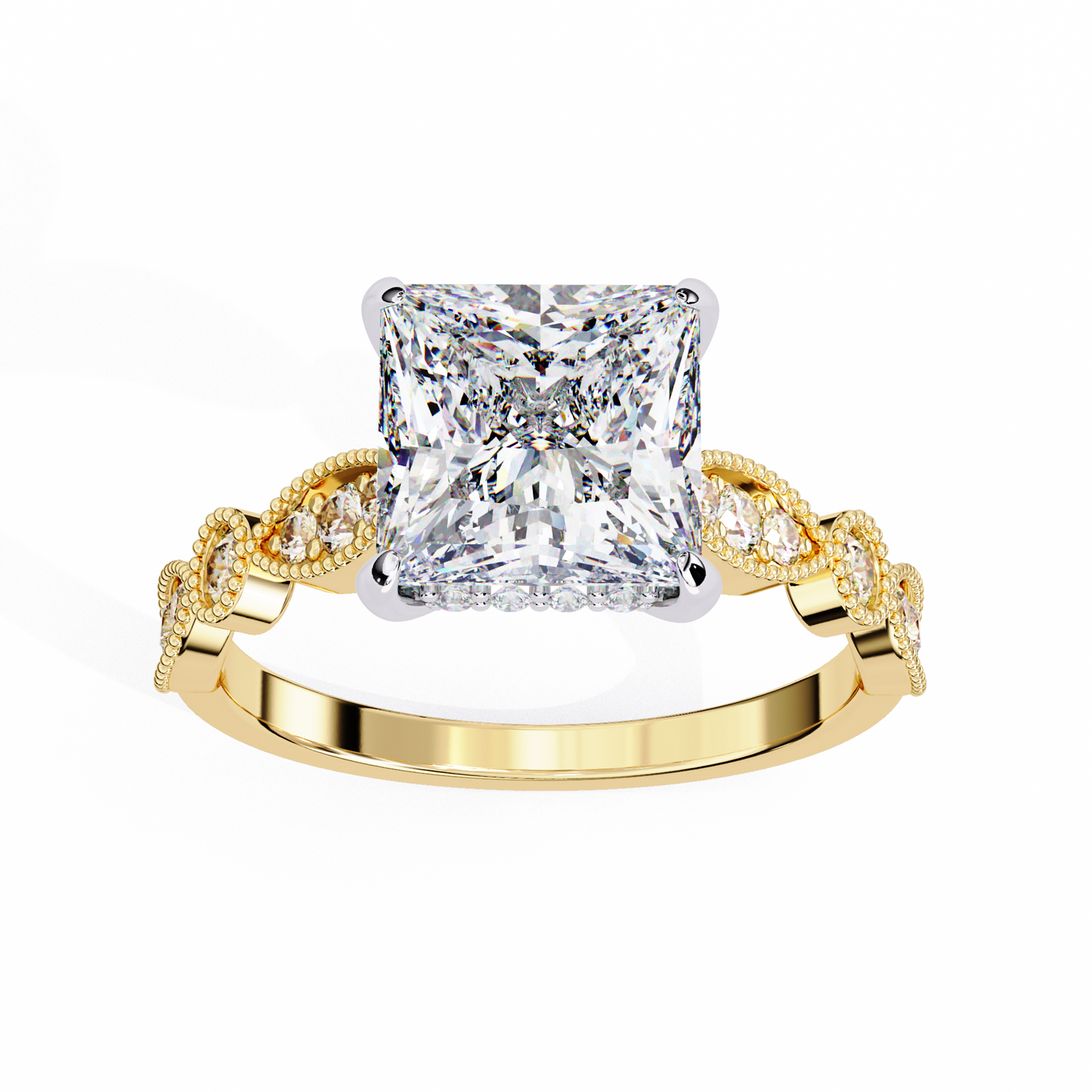 Eterna Compass Princess Solitaire Ring