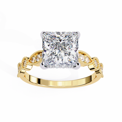 Eterna Compass Princess Solitaire Ring