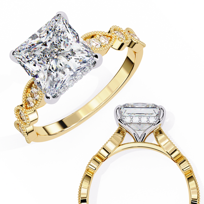 Eterna Compass Princess Solitaire Ring