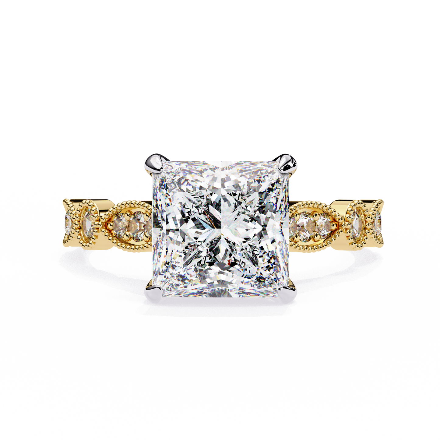 Eterna Compass Princess Solitaire Ring