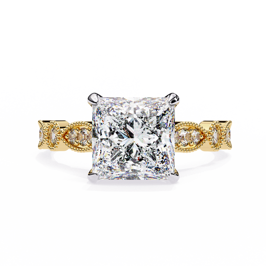 Eterna Compass Princess Solitaire Ring