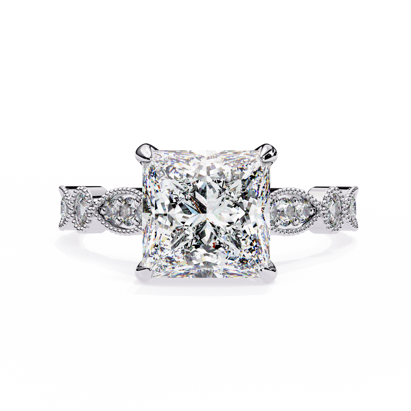 Eterna Compass Princess Solitaire Ring
