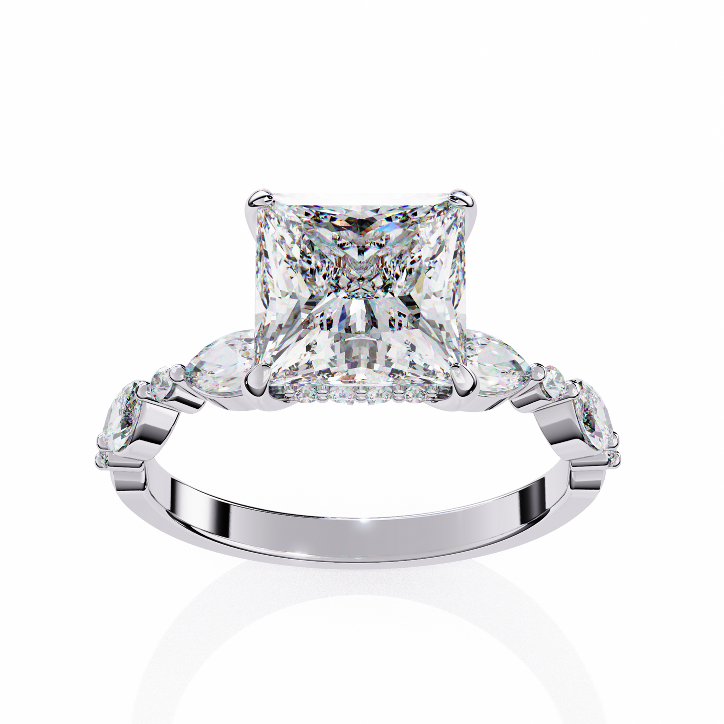 Aria Regale Princess Solitaire Ring