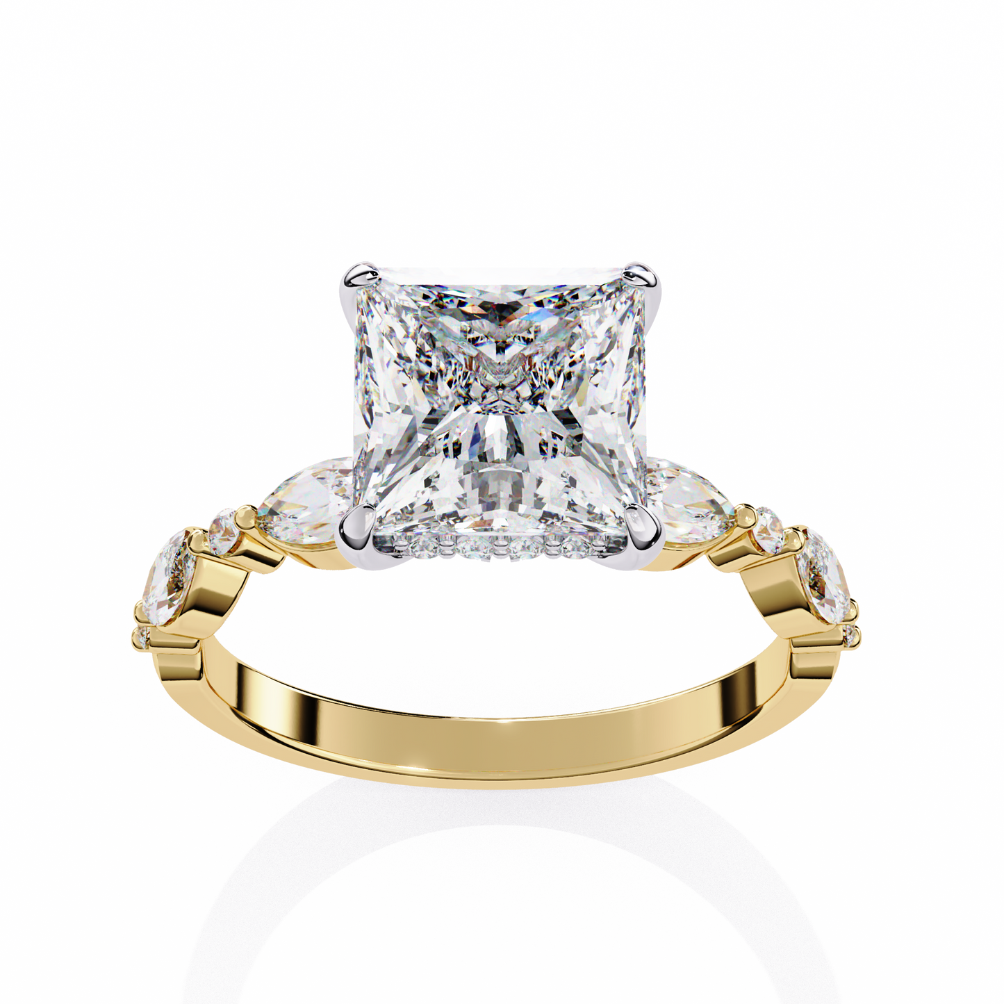 Aria Regale Princess Solitaire Ring