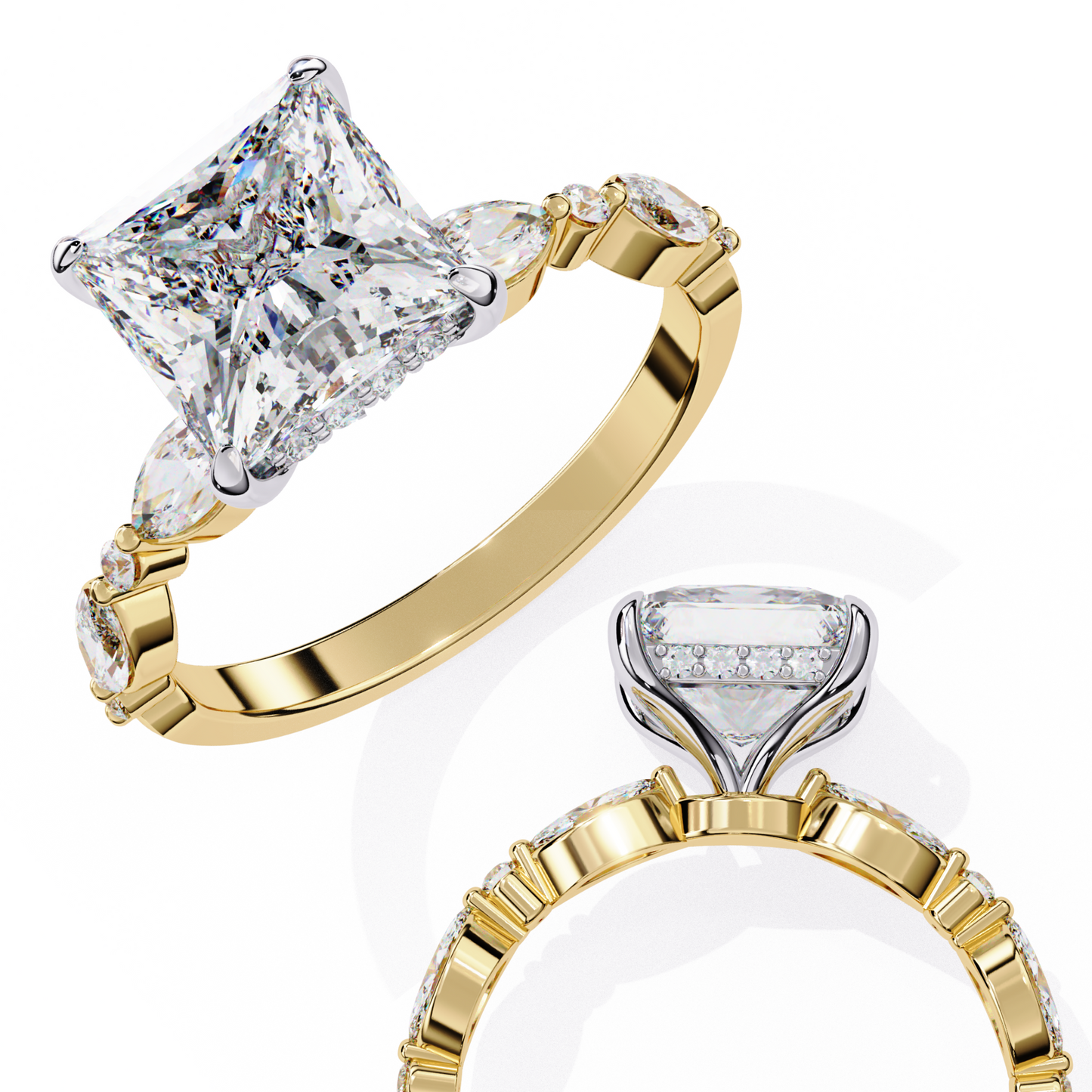 Aria Regale Princess Solitaire Ring