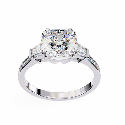 Sogno di Luce Cushion Solitaire Ring
