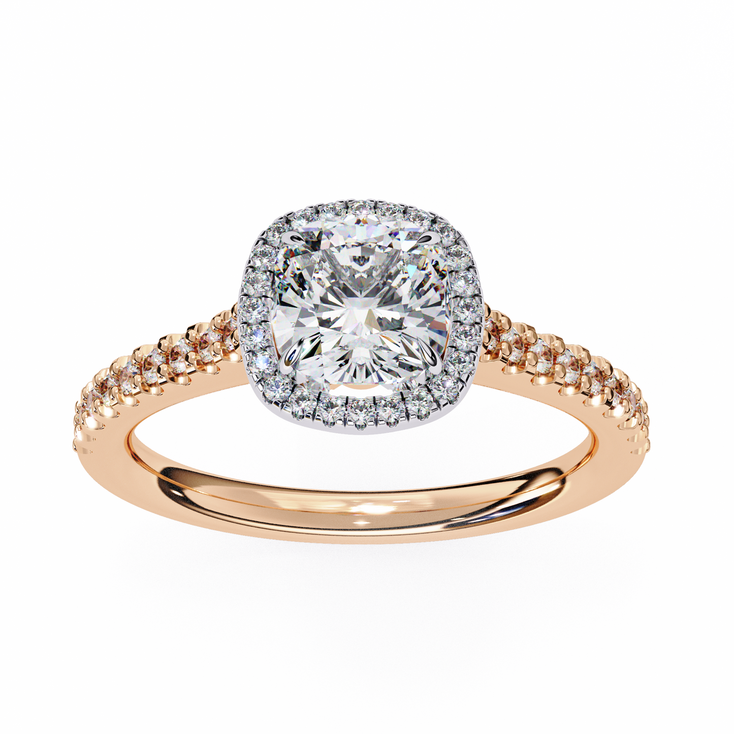 Eleganza Viva Cushion Solitaire Ring