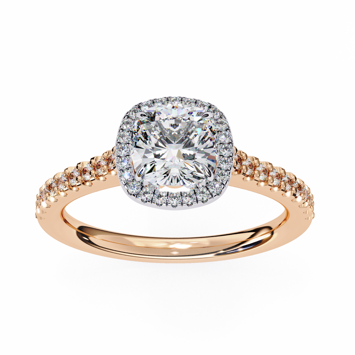 Eleganza Viva Cushion Solitaire Ring