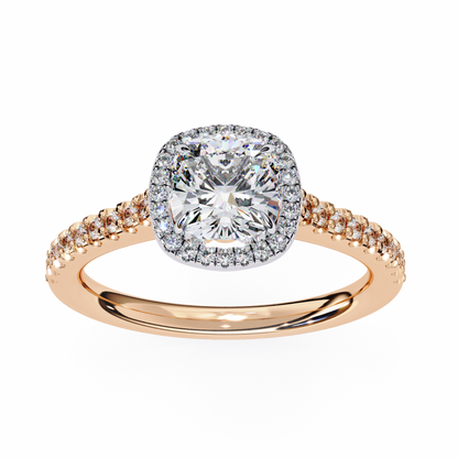 Eleganza Viva Cushion Solitaire Ring