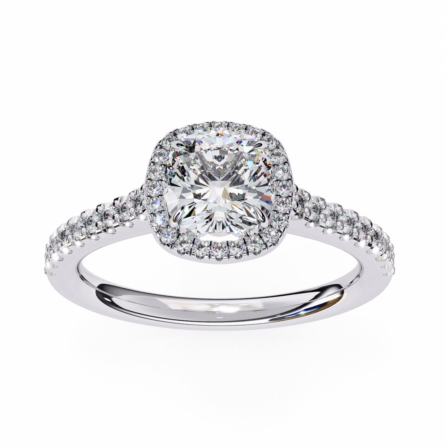 Eleganza Viva Cushion Solitaire Ring