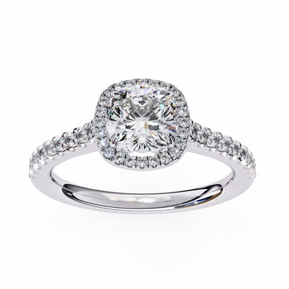 Eleganza Viva Cushion Solitaire Ring