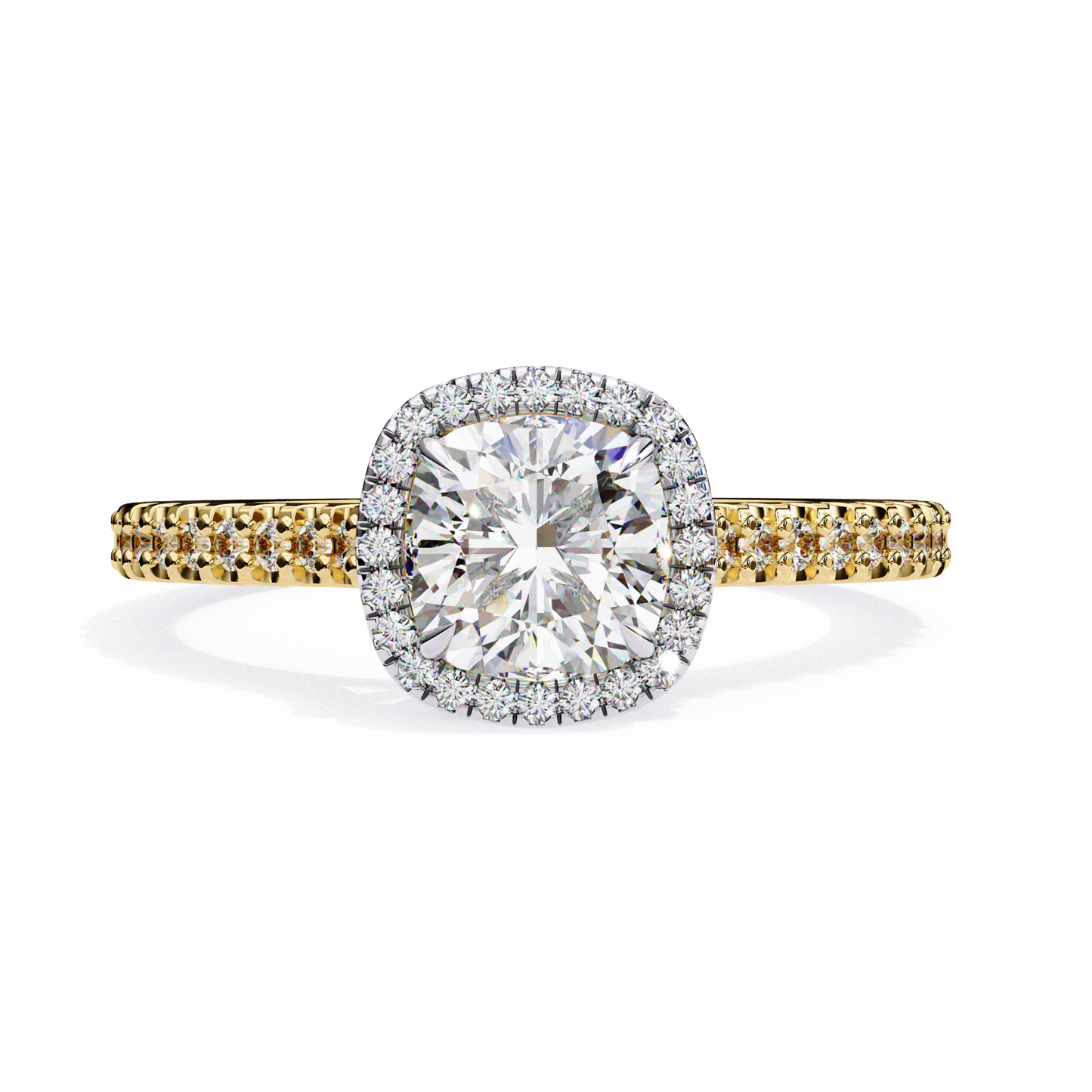 Eleganza Viva Cushion Solitaire Ring