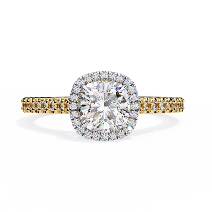 Eleganza Viva Cushion Solitaire Ring