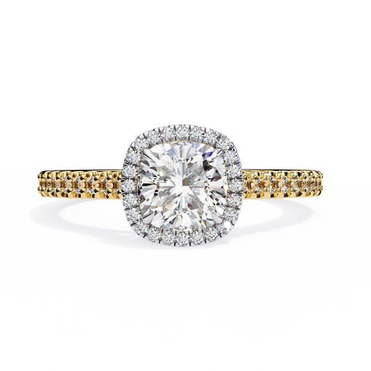 Eleganza Viva Cushion Solitaire Ring