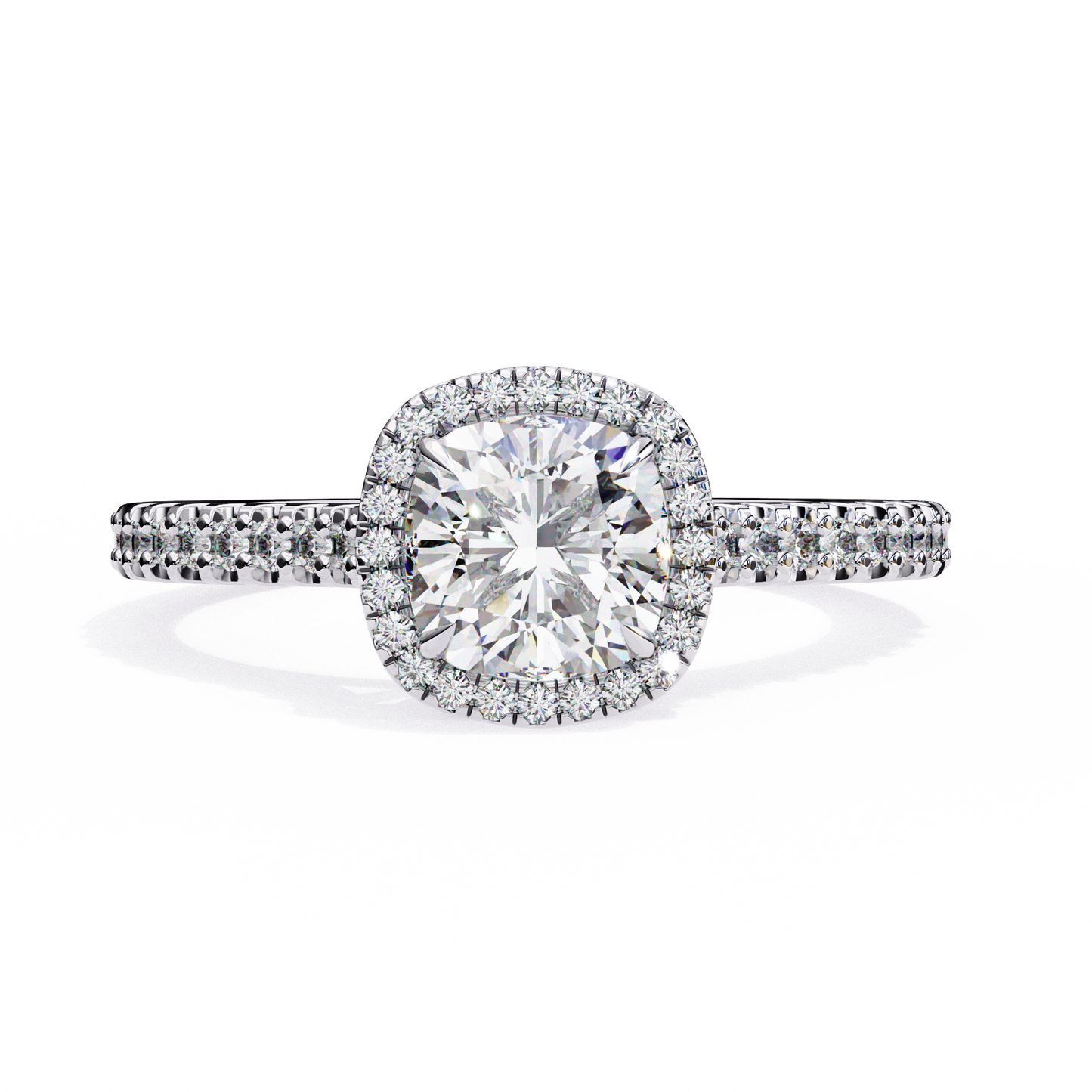 Eleganza Viva Cushion Solitaire Ring