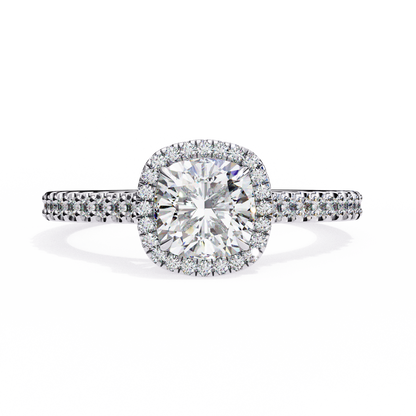 Eleganza Viva Cushion Solitaire Ring