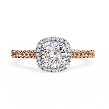 Eleganza Viva Cushion Solitaire Ring