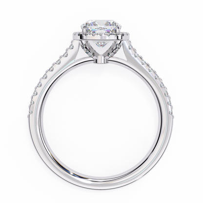 Eleganza Viva Cushion Solitaire Ring