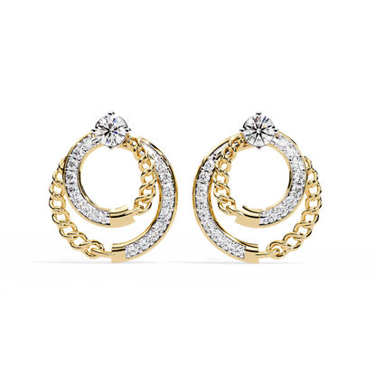 Gentle Drift Diamond Earrings