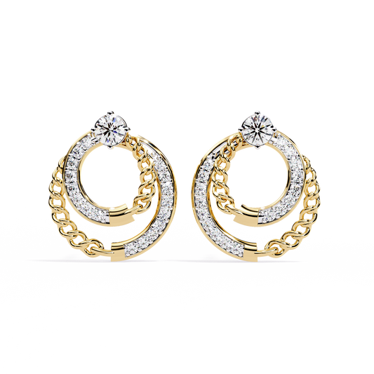 Gentle Drift Diamond Earrings