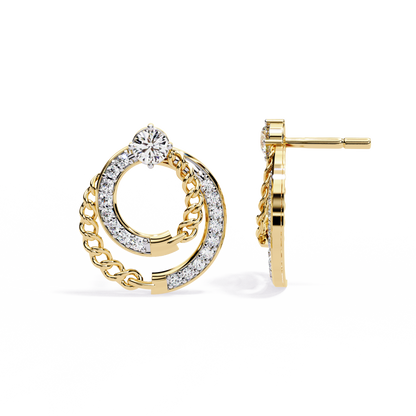 Gentle Drift Diamond Earrings