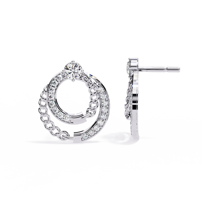 Gentle Drift Diamond Earrings