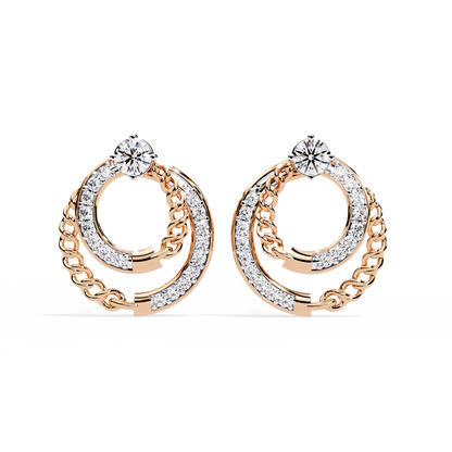 Gentle Drift Diamond Earrings
