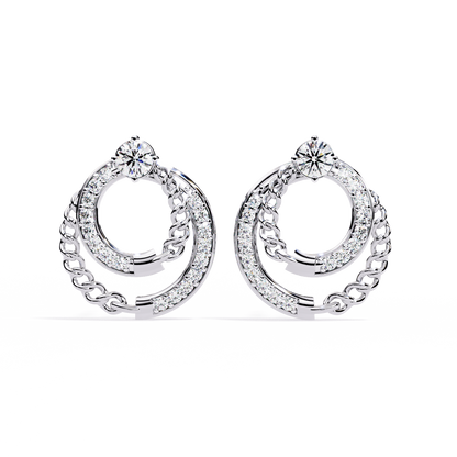 Gentle Drift Diamond Earrings