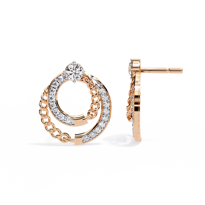 Gentle Drift Diamond Earrings