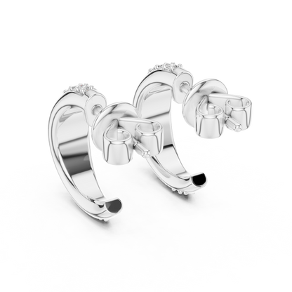 Celestara Halo — The Diamond Curve Hoops