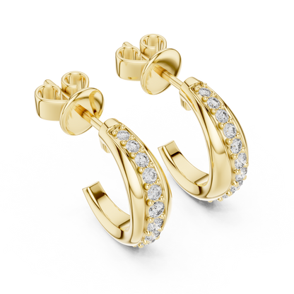 Celestara Halo — The Diamond Curve Hoops