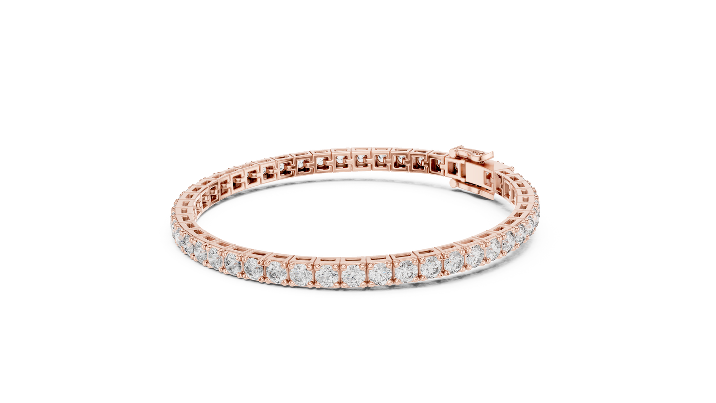 The Infinity Line Round Diamonds Tennis Bracelet 0.11 Carat Each