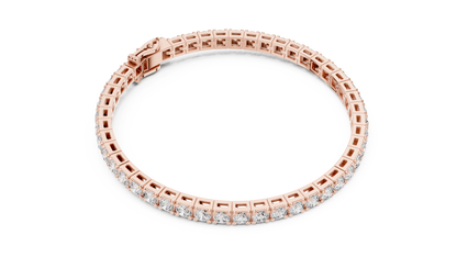 The Infinity Line Round Diamonds Tennis Bracelet 0.11 Carat Each