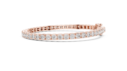 The Infinity Line Round Diamonds Tennis Bracelet 0.11 Carat Each