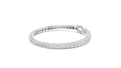 The Infinity Line Round Diamonds Tennis Bracelet 0.11 Carat Each
